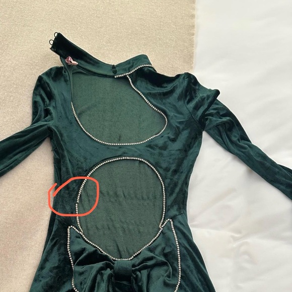 Agent Provocateur Emerald Backless Velvet Dress - Picture 5 of 5